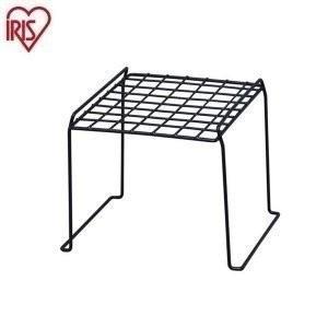 (在庫処分)ラック 棚 収納 用品 ワイヤーロッカーシェルフ WLS-8B ブラック アイリスオーヤ...