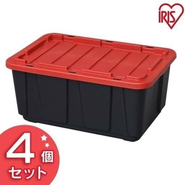 (在庫処分)(4個セット)タフボックス ブラック／レッド THB-98×4 アイリスオーヤマ