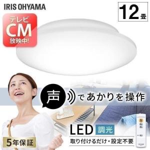 シーリングライト LED 12畳 照明 おしゃれ 音声操作 調光 LEDシーリングライト 天井  スピーカー アイリスオーヤマ CL12D-5.11V