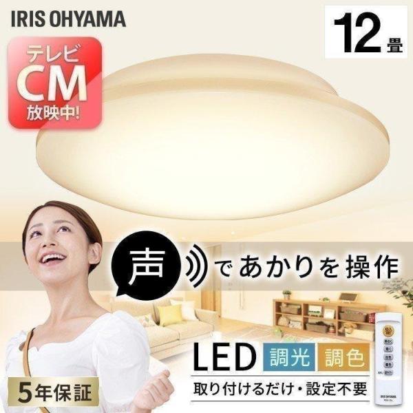 シーリングライト LED 12畳 照明 おしゃれ 音声操作 調光 調色 LEDシーリングライト 天井...
