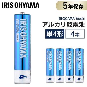 乾電池 BIGCAPA basic 単4形 4本パック LR03Bb/4P アイリスオーヤマ｜joylight