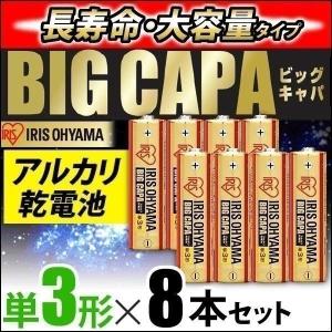 アルカリ乾電池 BIG CAPA 長寿命・大容量タイプ 単3形8本パック アイリスオーヤマ 【メール便】