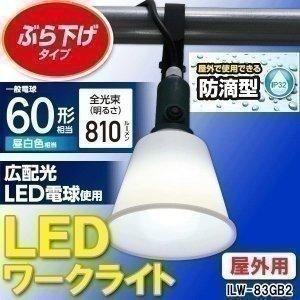 投光器 LED 作業灯 屋外 防水 おしゃれ 防水 業務用 クリップライト 照明 オフィス 工場 現場 災害 アイリスオーヤマ  ILW-83GB2｜joylight