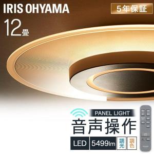 シーリングライト LED 12畳 音声操作 おしゃれ アイリスオーヤマ 導光板 パネルライト 照明 灯り CEK-A12DLPV｜joylight