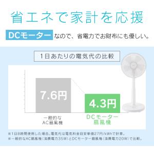 扇風機 DCモーター テクノス シンプル リビ...の詳細画像5