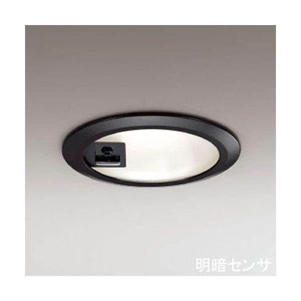明暗センサー付き ダウンライト（軒下用） ブラック OD062615 電球色オーデリック
