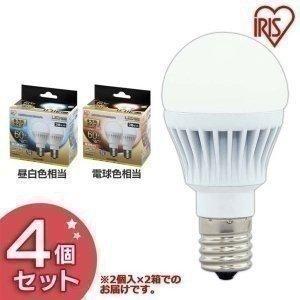 LED電球 E17 60W 4個セット アイリスオーヤマ 小型電球 電球 安い LED 全方向 60...