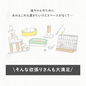 猫 ケージ 2段 トイレ付 スリム アイリスオ...の詳細画像2