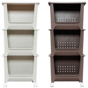 スタックバスケット キャスター付き 収納 ラン...の詳細画像1