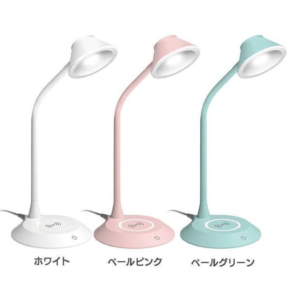 LEDコンパクトデスクライト(ワイヤレス充電機能付き) DS-LD41AQ-W・P・G オーム電機 ...