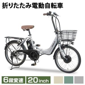 電動自転車 自転車 電動 折り畳み 折りたたみ PELTECH 折り畳み電動アシスト自転車 20インチ折り畳み外装6段変速 簡易組立必要品 TDN-212L-BE (代引不可)(TD)