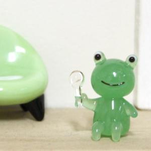 ガラス細工　ミニチュア　雑貨　置物　　　Cafeかえるスプーン｜joyluckstore