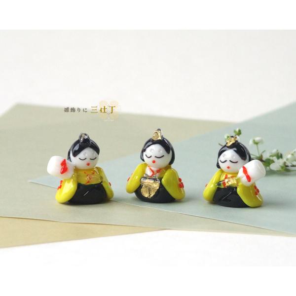 ガラス細工　ミニチュアガラス　仕丁　雛飾り　コンパクト　雛祭り　桃の節句　和雑貨　置物　　　雛飾りに...