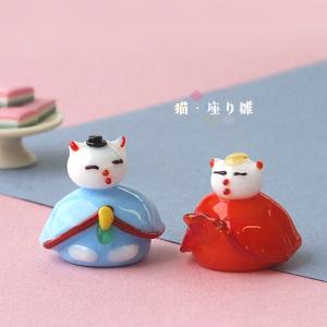 ガラス細工 ミニチュア 雑貨 置物 アニマル少年にゃん三郎と缶詰