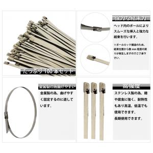 ステンレス製結束バンド 100本セット 4.6...の詳細画像2