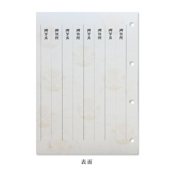 【吉祥】結婚式 和風 芳名帳用紙　＜受付記帳式＞　５枚
