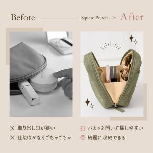 化粧ポーチ メイクポーチ 小物入れ タテ型自立...の詳細画像2