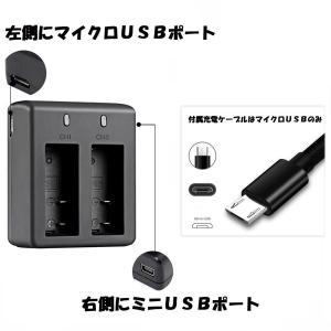 AB11_g アクションカメラ バッテリー 2...の詳細画像2