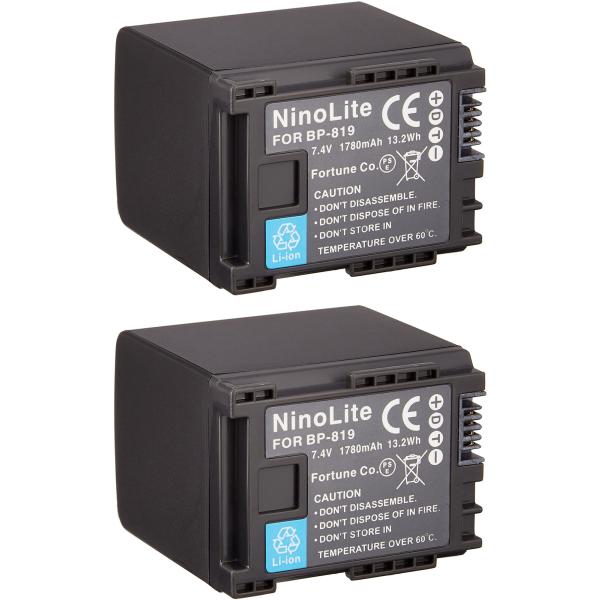 2個セット Canon キャノン BP-819 互換バッテリー IVIS HF G10 IVIS H...