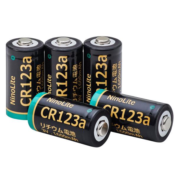 5個セット NinoLite CR123a リチウム電池 大容量1600ｍAh スマートロック 電動...