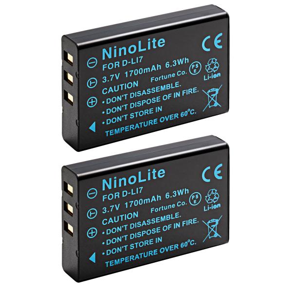 2個セット PENTAX D-LI7互換バッテリーOptio 550 Optio 555 Optio...