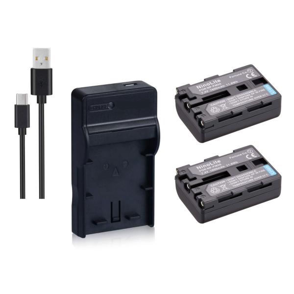 USB充電器 と バッテリー2個セット DC01 と Sony NP-FM50 互換