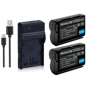 DC113 USB型充電器 MH-25 と ニコンEN-EL15 互換バッテリー2個の3点
