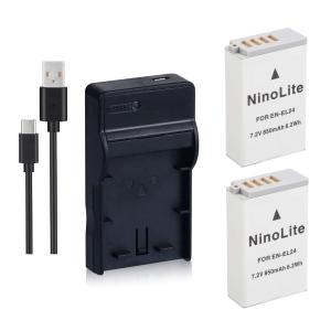 USB充電器 と バッテリー2個セット DC125 と ニコン Nikon）EN-EL24 互換バッテリー NIKON 1 J5 対応｜joypirika