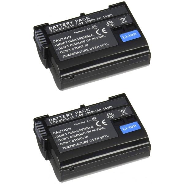 2個セット Nikon EN-EL15 互換バッテリー D7200 D7100 D7000 D610...