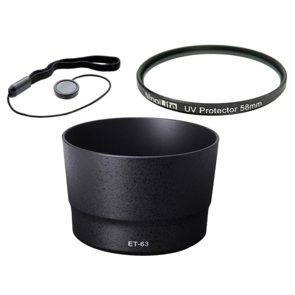 3点セット ET-63 互換 EF-S55-250mm F4-5.6 IS STM対応 レンズフード...