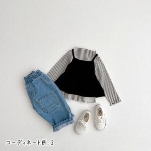 キッズ ベビー服 Tシャツ ブラウス 長袖 花...の詳細画像4