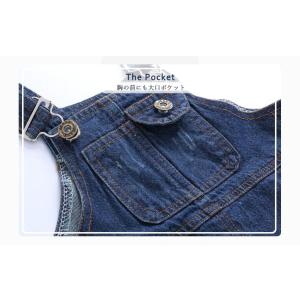 キッズ オーバーオール デニム サロペット 8...の詳細画像5