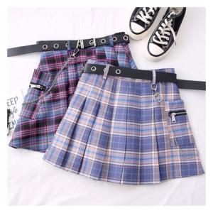 プリーツスカート 韓国 ベルト ファッション の商品一覧 通販 Yahoo ショッピング