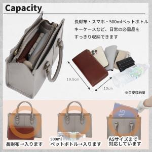 トートバッグ ハンドバッグ メンズ 小さめ 本...の詳細画像2