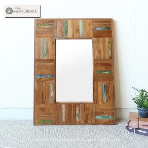 IndiaWoodMirror インド木彫窓枠ミラー インテリア アジアン家具