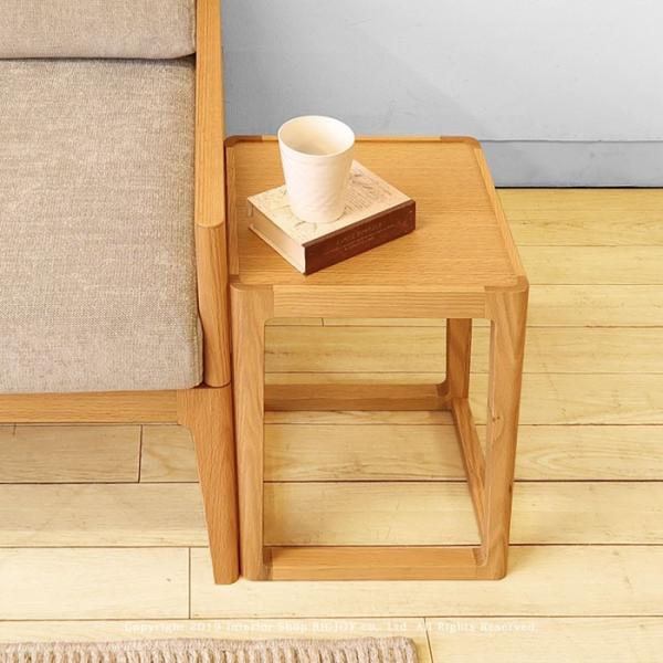 サイドテーブル コーヒーテーブル 30cm角で開放感のあるデザイン 軽量 オーク材 オーク突板 北欧...