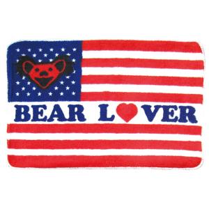 【 BEAR LOVER FLOOR RUG グレイトフルデッド ベアー ラバー フロアラグマット 】GRATEFUL DEAD デッドベア アメリカン雑貨｜joysul-land