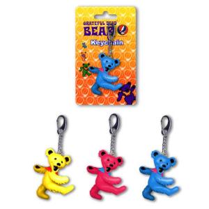 GRATEFUL DEAD DANCING BEARS KEYCHAIN / グレイトフルデッド ダンシングベアーズ キーチェーン 全３色 / デッドべアー キーホルダー｜joysul-land