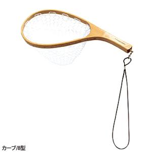 ランディングネット 渓流 ラバーネット タモ網 軽量 木製 フライ