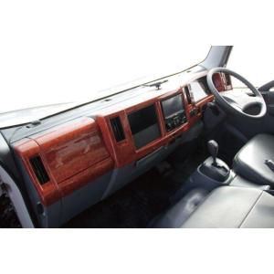 いすゞ 07エルフ ハイキャブ 標準車 3D ウッドパネル 5点セット