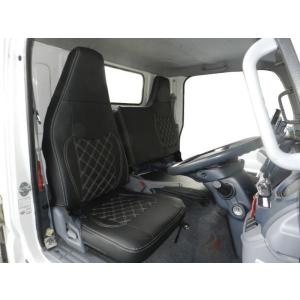 フソウ ブルーテックキャンター 標準車（一体式） フェイクレザーシートカバー黒