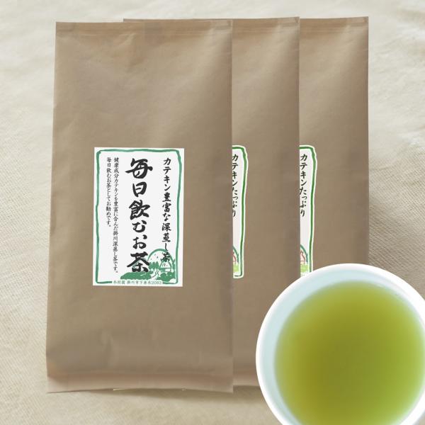 お茶 緑茶 日本茶 深蒸し茶 煎茶 掛川茶 徳用 お得 茶和家 毎日飲むお茶 180g x3本 メー...