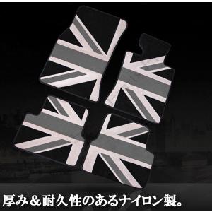 BMW MINI ミニ ミニクーパー R56 R57 室内 フロアマット カーペット ジュータン ブラックジャックデザイン 右ハンドル ナイロン製 １台分セット