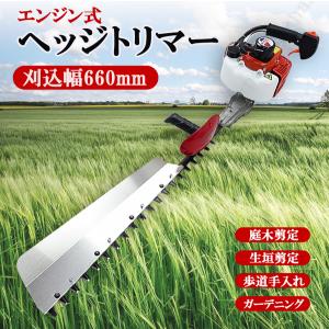 ガソリン エンジン式 ヘッジトリマー 刈り刃660ｍｍ 22.5cc バリカン ガーデニング 庭木 生垣 剪定 歩道手入れ 草刈機 枝切り機 庭園 農業｜jparts