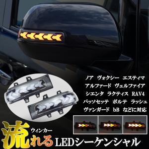 ノア ヴォクシー エスティマ 流れるウィンカー LEDシーケンシャル ドアミラーウィンカー デイライト内蔵 カプラーオン クリア 透明｜jparts