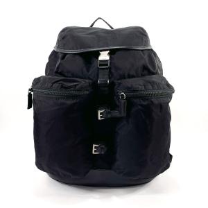 PRADA ブラックキャンバスショルダーバッグ PRADA ブラックキャンバスショルダーバッグ