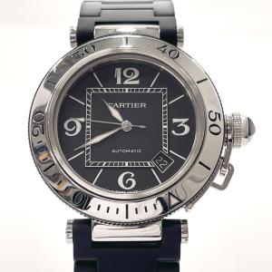 カルティエ CARTIER 腕時計 W31077U2 パシャ シータイマー ラバー/ステンレススチール ブラック 自動巻き｜jpbrands