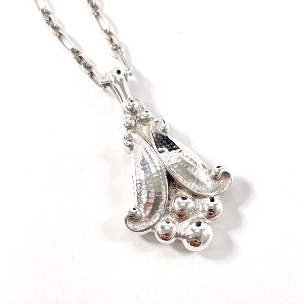 ジョージジェンセン Georg Jensen ネックレス イヤーペンダント 1993 シルバー925...
