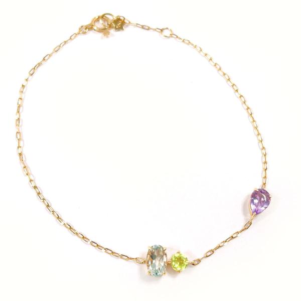 スタージュエリー STAR JEWELRY ブレスレット  K10イエローゴールド/ペリドット/グリ...