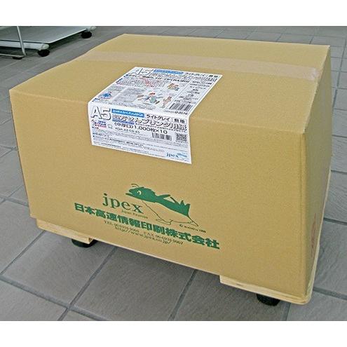 【コピー防止プリンタ用紙（A5/1000枚×8包入）】（処方せん用紙）地模様：無地　色：ライトグレイ